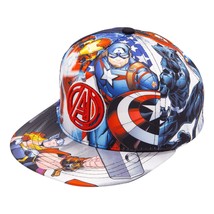 Marvel Avengers, Captain America, Hulk, Ironman Flat Brim Baseball Cap Hat, Boys - £23.96 GBP