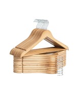 Wooden Coat Hanger, Wood Clothes Hangers 20 Pack, Natural Wood Color, Na... - £36.44 GBP