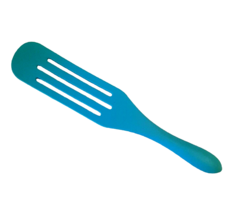 Teal Slotted Spurtle Mad Hungry Silicone Kitchen Utensil Cooking Spoon NEW - £12.69 GBP