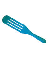 Teal Slotted Spurtle Mad Hungry Silicone Kitchen Utensil Cooking Spoon NEW - £12.45 GBP