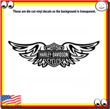 Harley Davidson Wing Motorcycle Vinyl Cut Decal Sticker Logo - £9.58 GBP+