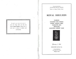 1964 Royal Doulton Figurines, Champion Dog Models Price List-15 pages - £4.71 GBP