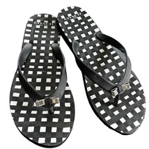 Coach Amel Sandals Flip Flops Black White Silver Bow 7-8  - $29.00