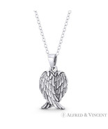 Guardian Angel Eagle Wing w/ Feather Biker Bling Pendant in .925 Sterlin... - $380.89 MXN+