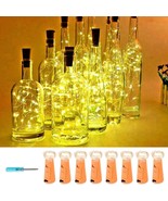 Wine Bottle Lights with Cork 20 LED Battery Operated Fairy String Lights... - £19.87 GBP