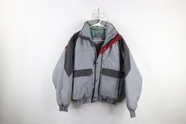 Vintage 90s Streetwear Mens Medium Distressed Color Block Puffer Bomber ... - $59.35