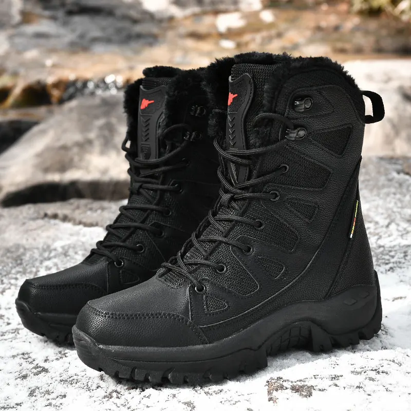 Winter Boots Women Super Warm Plus Size 36-46 Mid-Calf Motorcycle Boots Warm Plu - $69.57