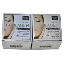 2 Pack Dead Sea Collection Anti Wrinkle Collagen Night Cream Enriched Blended - $26.99