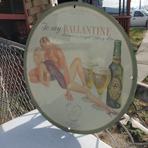 Vintage 1948 Ballantine Largest Selling Ale Brewing Co Porcelain Gas &amp; Oil Sign - £96.53 GBP