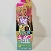 2021 Barbie Loves The Oc EAN Doll Blonde In Purple Print Dress - £10.79 GBP