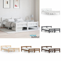 Modern Wooden Solid Pinewood Small Double Size 120 x 200cm Bed Frame Bas... - $146.20+