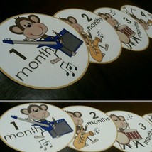 Monthly monkey baby stickers - $7.99