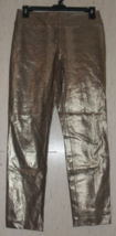 Excellent Womens Alfani Brown W/ Gold Snakeskin Print Dress Pant Size 6 - £25.70 GBP