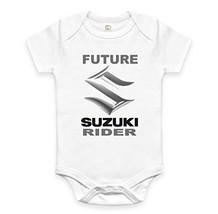Rare New Future Suzuki Rider Driver Auto Baby Boy Girl Clothes Cotton Funny Body - £15.67 GBP