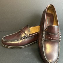 Men&#39;s Florsheim Imperial Brown/Maroon Calfskin Penny Loafers 11D Leather Shoes - £36.00 GBP