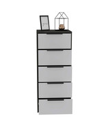 5 Drawers Dresser Maryland, Bedroom, Smoky Oak / White - $337.99