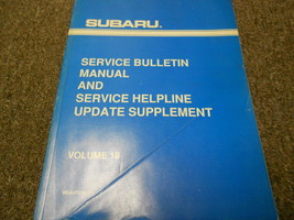 1996 Subaru Service Bulletin Manual &amp; Service Help Line Update Supplement Vol 18 - £19.99 GBP