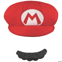 Mario adult hat and mustache - $790.31 MXN
