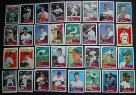 1989 Topps Boston Red Sox Team Set of 32 Baseball Cards - £3.58 GBP