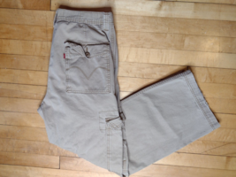 Vtg Baggy Levis Cargo Pants Mens 36x32 Tan Loose Straight Wide Y2k Skater - $29.99