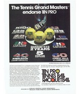 80&#39;s Ten Pro Print Ad Tennis Racquetball Balls 8.5&quot; x 11&quot; - £14.59 GBP