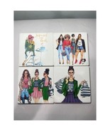 Rongrong DeVoe 4 coasters Girl Power Friends Fashionista Goals Fashion I... - $14.21