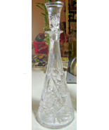 Vintage 16&quot; Tall Bohemian Pineapple Waffle Starburst Cut Crystal Decanter  - $2,351.90 MXN