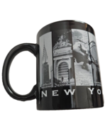 New York City Mug With Landmarks Black &amp; White Gently Used City Merchandise - $13.56 CAD