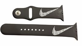 Nike Swoosh Pattern Printed Silicone Apple Watch Band 42-49mm 1-10 Ultra - $26.99