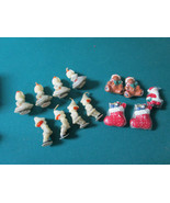 VINTAGE CANDLES TAVERN NOVELTY CANDLES  PURITAN BOYS AND GIRLS, SANTA - $75.07 CAD