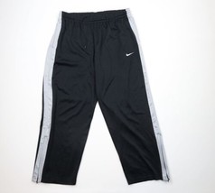 Vintage Nike Mens 2XL XXL Travis Scott Mini Swoosh Wide Leg Sweatpants Black - $54.40