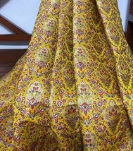 Brocade Fabric Yellow &amp; Gold Fabric Wedding Dress Fabric Jacquard Fabric... - £16.11 GBP+