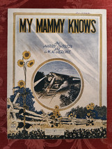 RARE Sheet Music My Mammy Knows Harry De Costa M K Jerome 1921 - £12.10 GBP