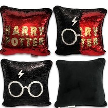 EUC Harry Potter Reversible Sequin Throw Pillow Glasses &amp; Scar 12&quot; 2019 - $27.71