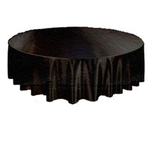 BLACK-Gothic Damask Brocade ROUND TABLE CLOTH TOPPER Halloween Decoratio... - £2.96 GBP