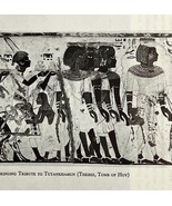 1942 Egypt Nubian Tribute to Tutankhamun Historical Print Antique Epheme... - $20.98