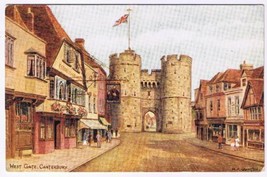 United Kingdom UK Postcard Canterbury West Gate - £2.33 GBP