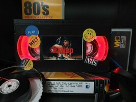 Retro VHS Lamp,Rambo,Top Quality Amazing Gift For Any Movie Fan,Man Cave Ideas. - £15.04 GBP