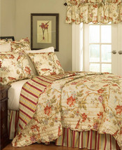 3PC or 4PC 100% Cotton Quilt Set, Waverly Papaya Charleston Chirp Collection - £131.89 GBP+