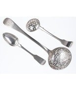 3pc Georgian Fiddleback and other Sterling ladle - £240.32 GBP