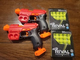 2 - Nerf Rival Red Knockout XX-100 Blasters + 60 Nerf Rival Edge Series Rounds - £16.07 GBP