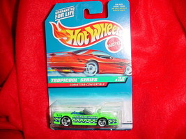 Hot Wheels #696 Corvette Convertible 3 Spoke Rims Tropicool Series Free Usa Ship - £6.42 GBP