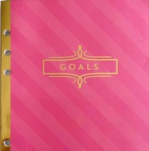Goals Journal Notebook Unused New OB 8.25 x 5.75&quot; Pink Gold DWR1 - $12.99