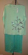 New Hue Women&#39;s 2 Piece Long Sleeve Cotton Top Knit Pant Pajama Set Mist... - £27.53 GBP