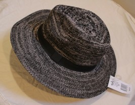 Womens Black Fedora Brim Winter Hat One Size $40 Retail - £23.52 GBP