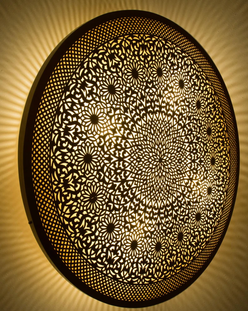 12&#39;&#39; Moroccan wall light, handmade wall light, Moroccan wall - light dec... - $130.00