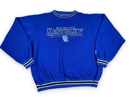 Vtg 90s Logo Athletics Kentucky Wildcats UK Crewneck Sweatshirt Striped ... - £26.86 GBP