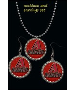 Arizona Diamond Backs necklace and earrings set cute - $12.21 CAD
