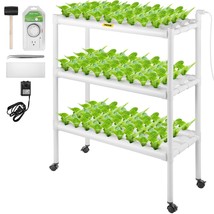 VEVOR Hydroponics Growing System, 108 Sites 12 Food-Grade PVC-U Pipes, 3 Layers - £90.55 GBP