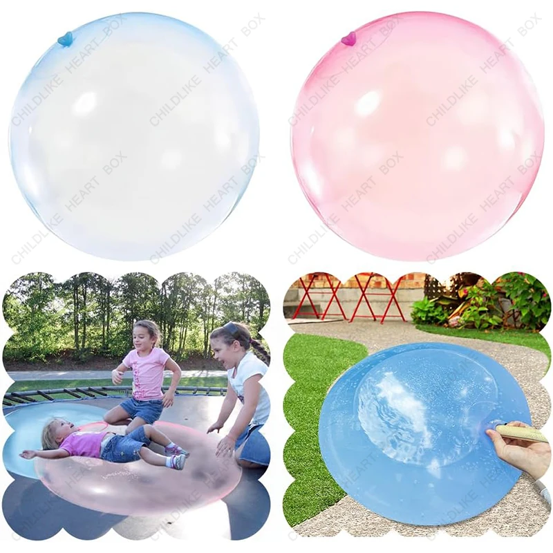 Able To Blow 120CM Bubble Ball Toy Inflatable Water Balloon Beach Ball Gard - $23.31